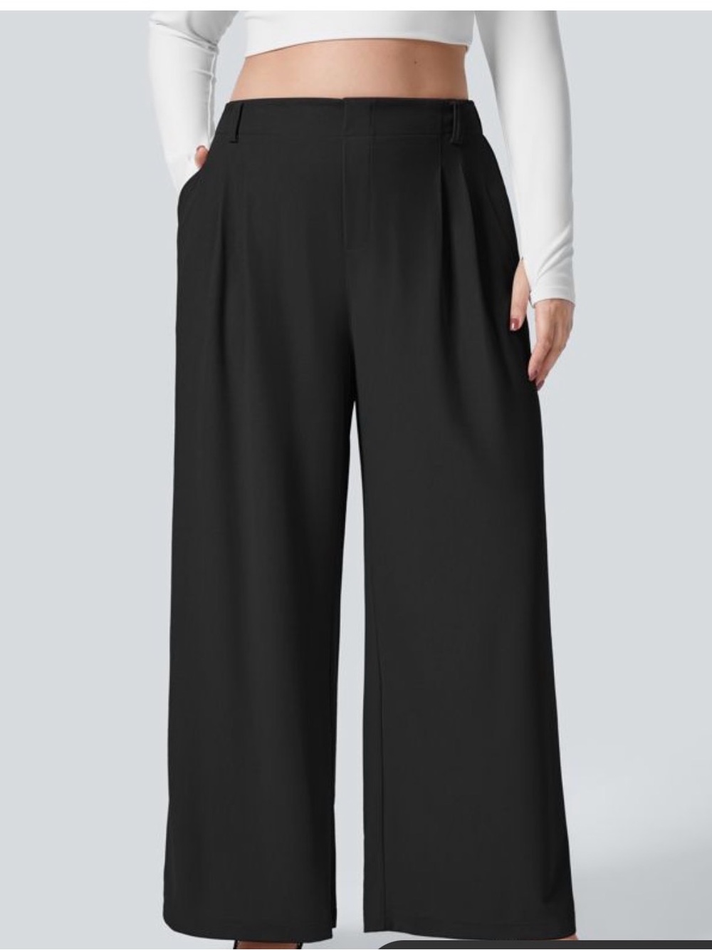 Halara Flex™ High Waisted Pocket Wide Leg Waffle Work Plus Size Pants